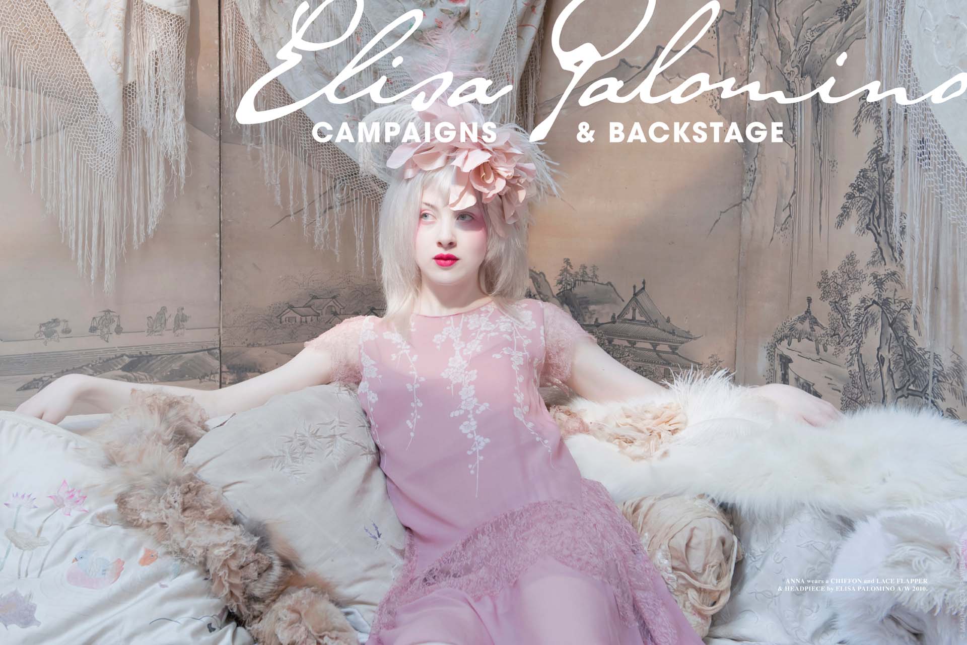 Elisa Palomino, Advertisement Campaigns and Backstage” width=