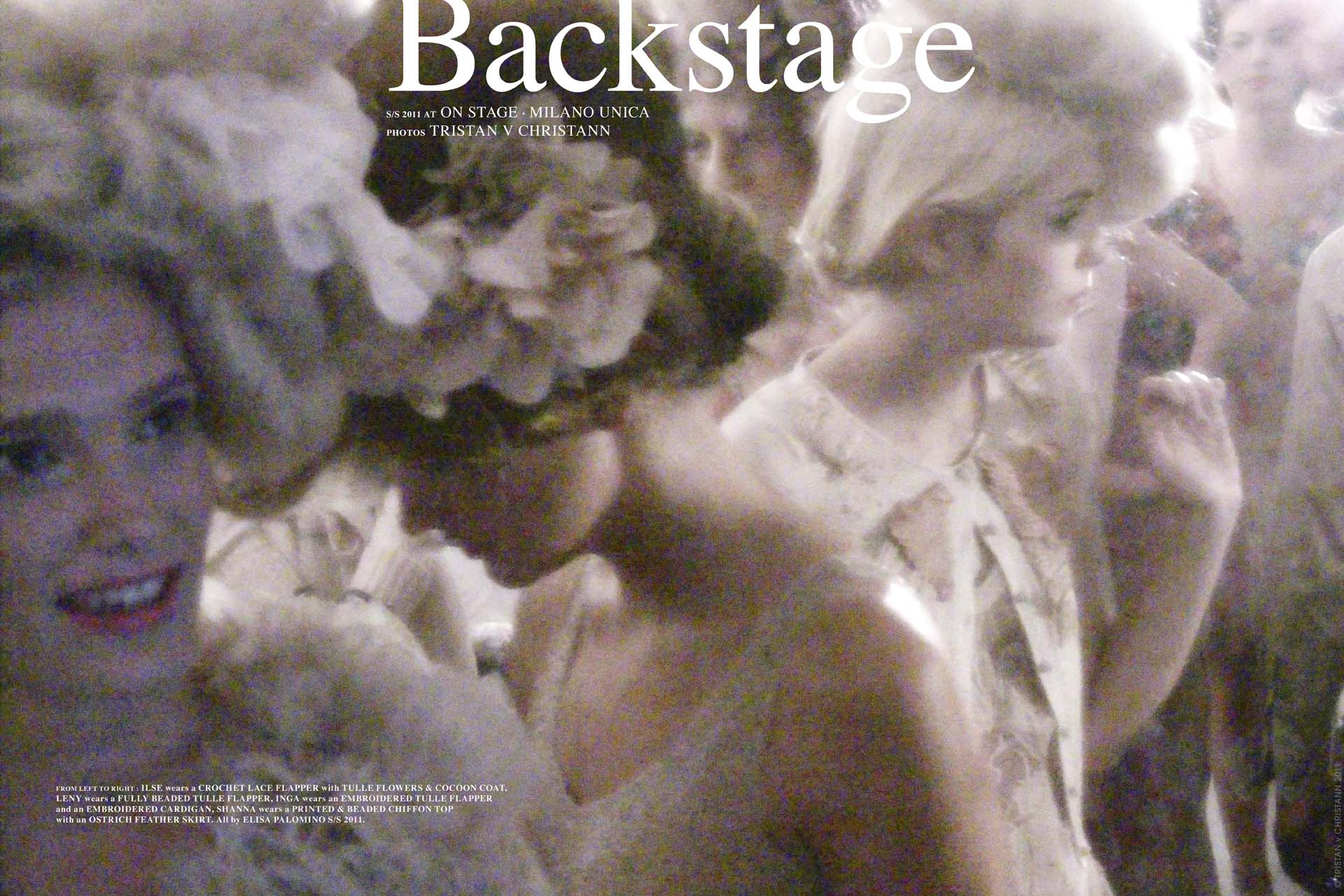 Elisa Palomino, Advertisement Campaigns and Backstage” width=