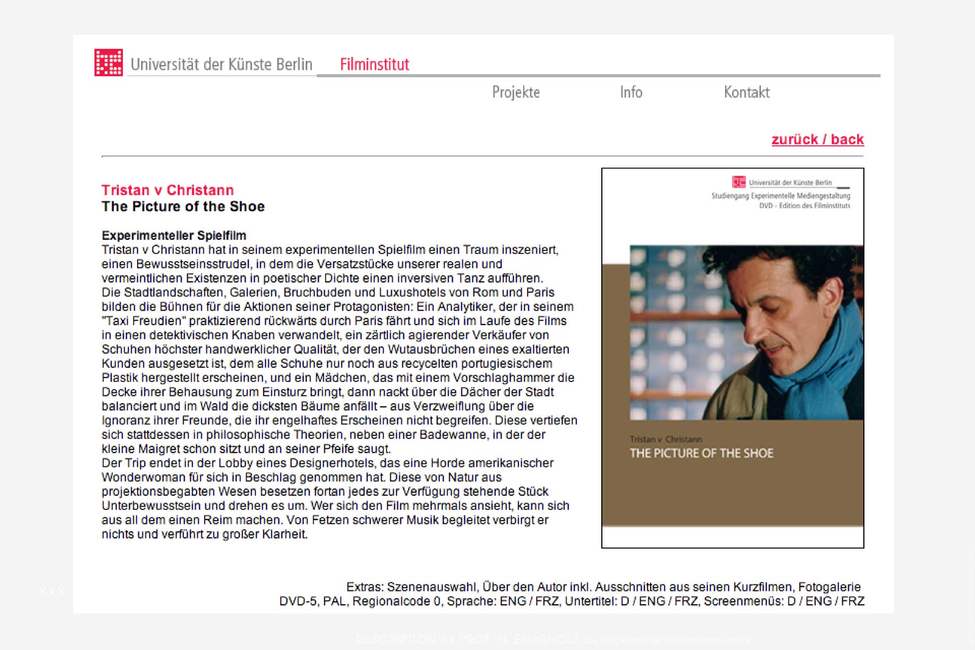 Tristan V Christann, Heinz Emigholz, Aux Grandes Pointures la Patrie Reconnaissante, To Large Size Shoes the Country Indebted, Bernard Marcade, Orlan, Stephanie Lupo